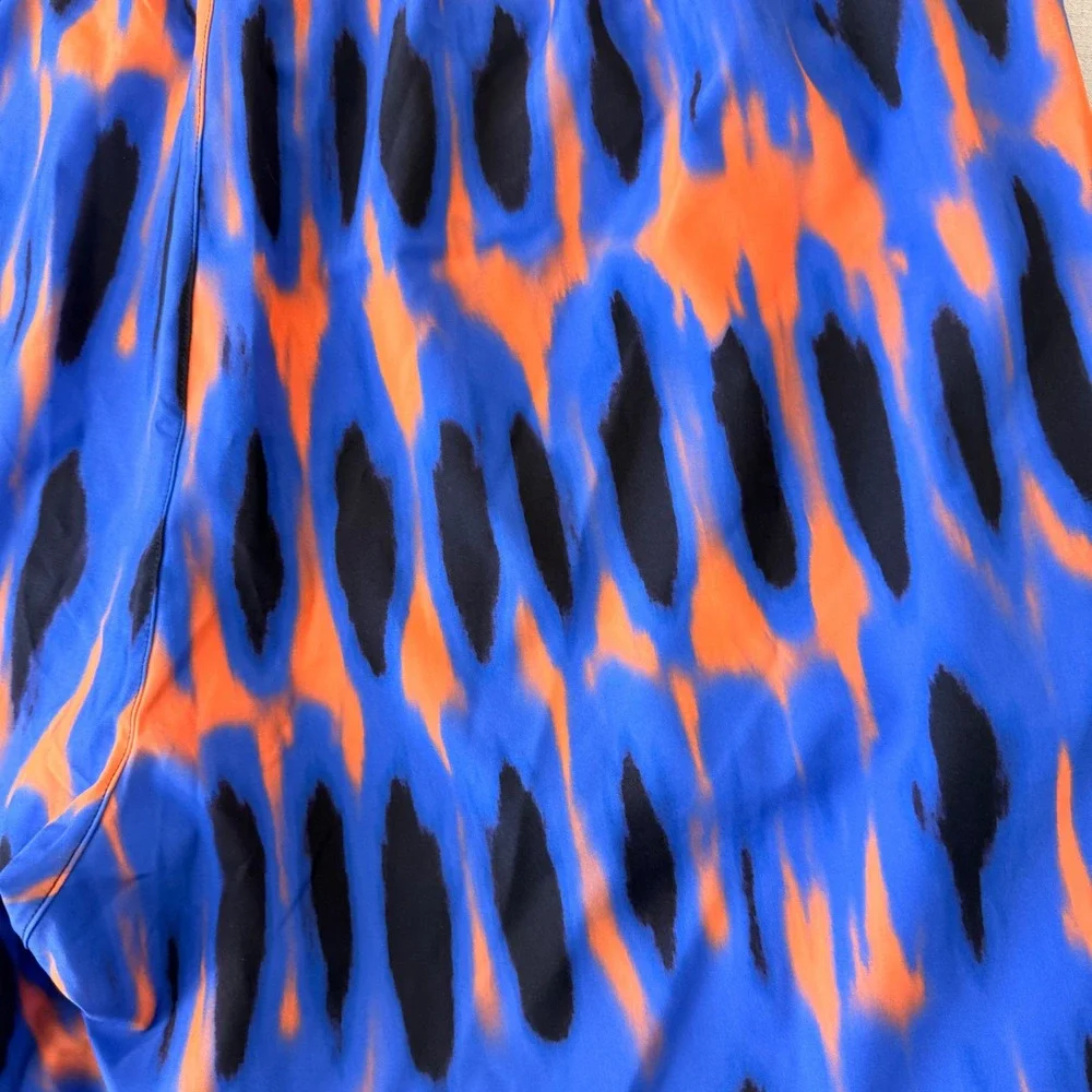 Reebok Swim Trunks Mens XL Blue Orange Tie Dye Print 7